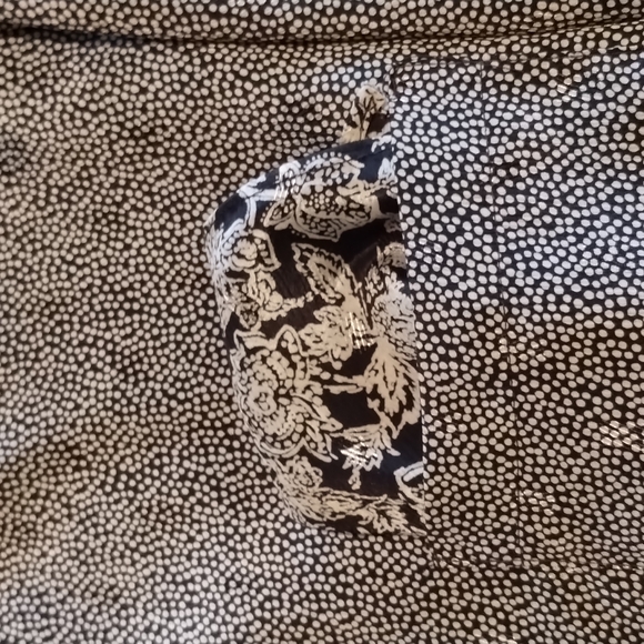 Chaus Petites Suit Jacket/Blazer Size 14 Black W/ Grey polka dot - Picture 4 of 12